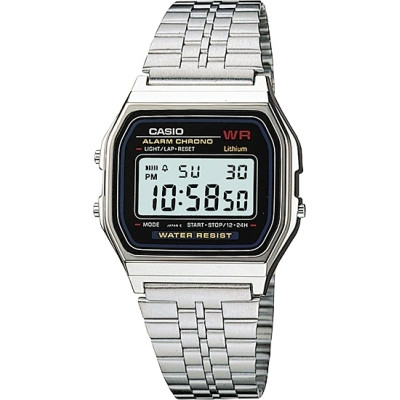 Casio A159WA-N1DF Ψηφιακό Unisex Ρολόι με Ασημί Μπρασελέ και Vintage Ρετρό Αισθητική